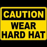 Caution Wear Hard Hat Sign